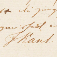 Emmanuel Kant, Brief
