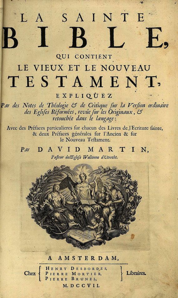 Biblia gallica - Biblia gallica. Amsterdam 1707.