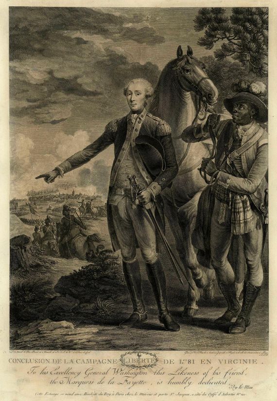 N. Le Mire - Porträts von G. Washington und Lafayette.