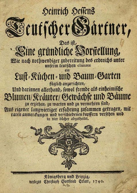 Heinrich Hesse - Teutscher Gärtner (1740)