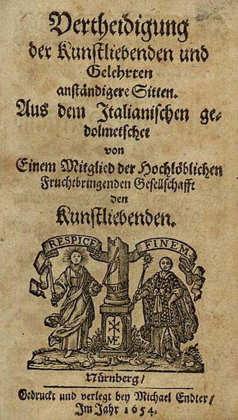 Daniel Bartoli - Vertheidigung der Kunstliebenden. 1654