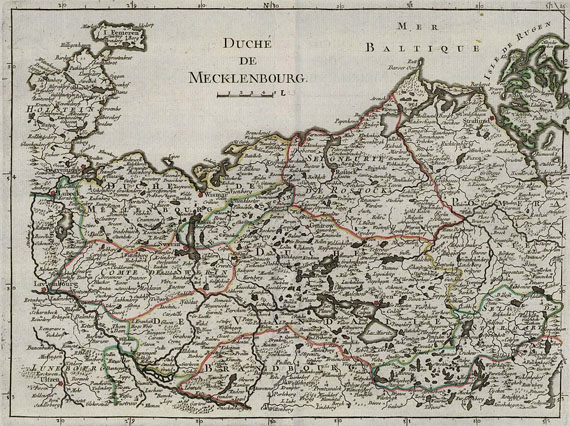 Ostdeutschland - Karten von Pommern und Brandenburg.