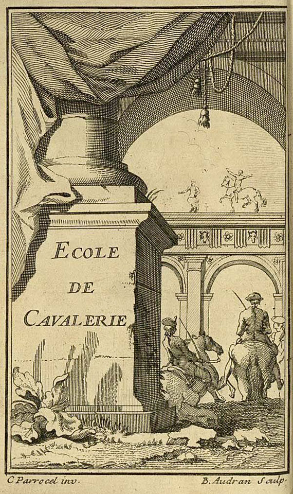 Francois Robichon la La Gueriniere - Ecole de cavalerie. 2 Bde. 1756.