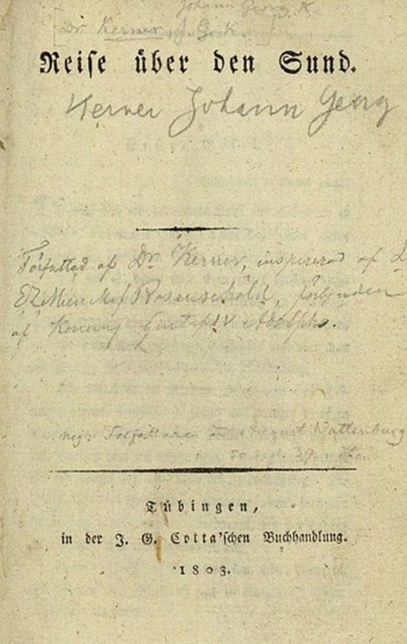 Schweden - Reise über den Sund. 1803.