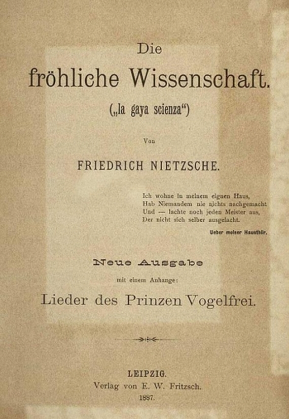 Friedrich Nietzsche - 2 Werke.1887+1889.