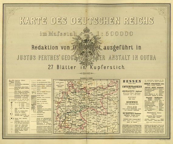 Ch. F. Vogel - Karte des Deutschen Reiches. 1891