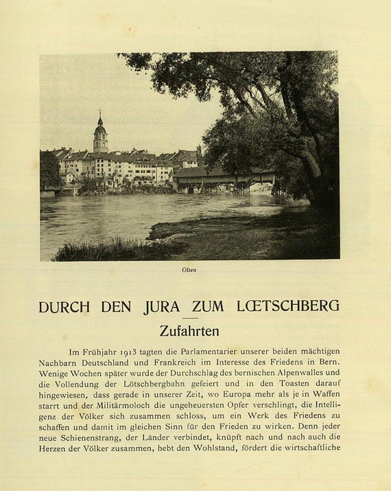 Emmen- und Lötschental - Konvolut Loetschsberg, Emmental, 6 Bde. 1887-1958.