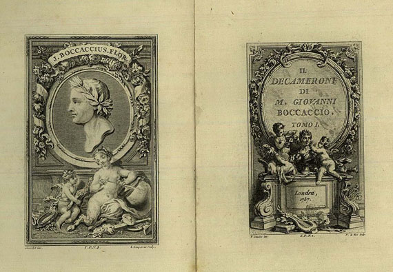Giovanni Boccaccio - Il Decamerone, 5 Bde. 1757.