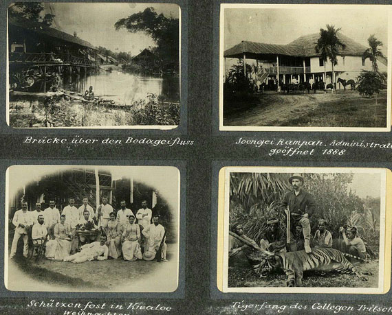 Reisefotografie - Fotoalbum Sumatra. Um 1890.