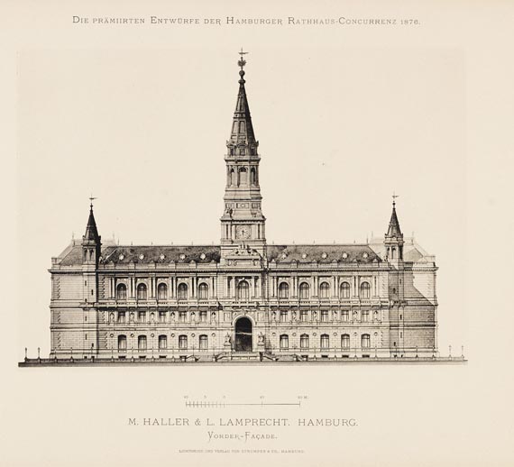  - Entwürfe Hamburger Rathhaus, 1877.
