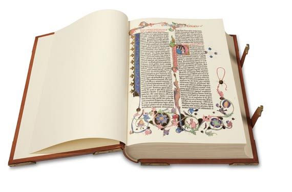 Gutenberg, J. - Gutenbergbibel. Faksimile und Kommentarband. 3 Bde. 1977-1978.