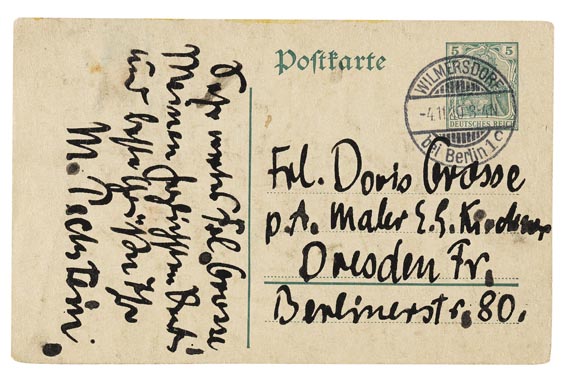 Hermann Max Pechstein - Orig.-Zeichnung mit Unterschrift. 1910
