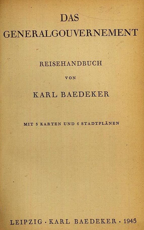 Karl Baedeker - Das Generalgouvernement. 1943