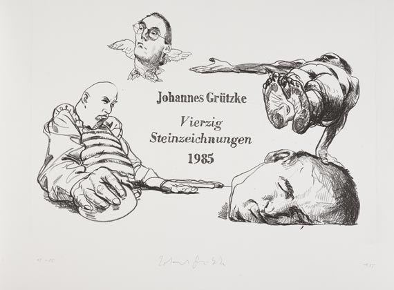 Johannes Grützke - Vierzig Steinzeichnungen. 1985
