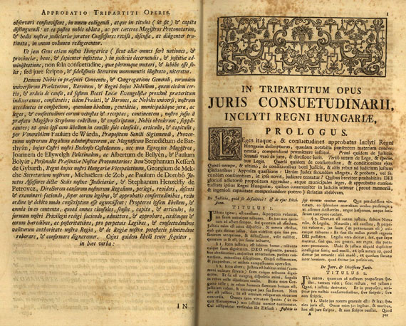 Stephano de Werboecz - Corpus iuris hungarici. 1751. 2 Bde.