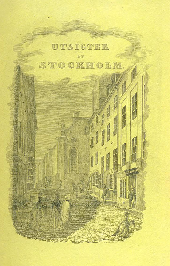 Tollin F. - Utsigter af Stockholm. Ca. 1840.