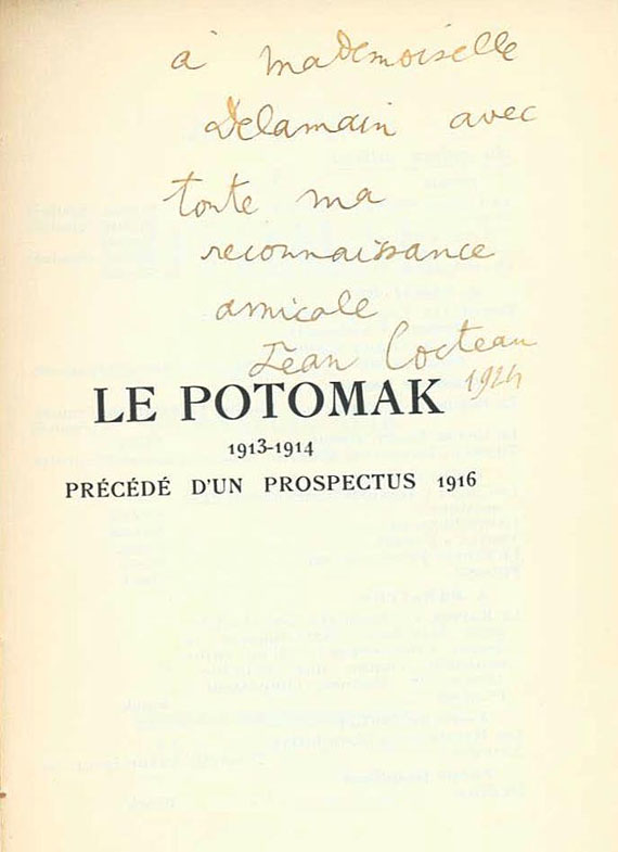 Jean Cocteau - Le Potomak. 1924.