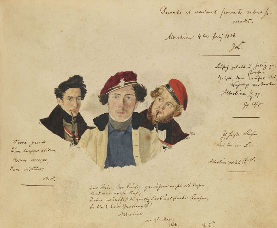  Album amicorum - Schmiedeberg, Blätter der Erinnerung. 1835-39. - Weitere Abbildung
