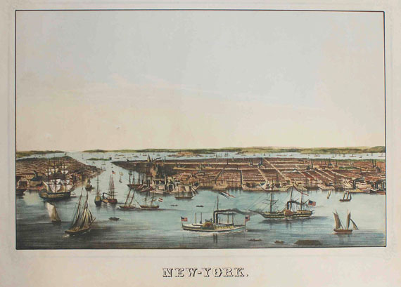 Amerika - 1 Bl. New York. Um 1840-50.