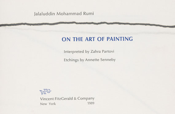 Jalaluddin Mohammad Rumi - On the Art of painting. 1989. - Weitere Abbildung