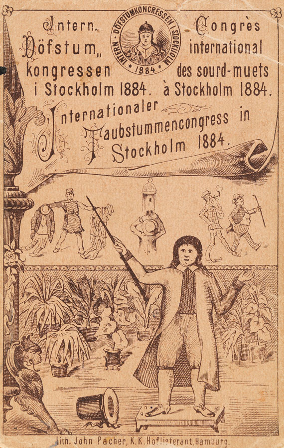   - Internat. Taubstummencongress Stockholm. 1884. - Weitere Abbildung
