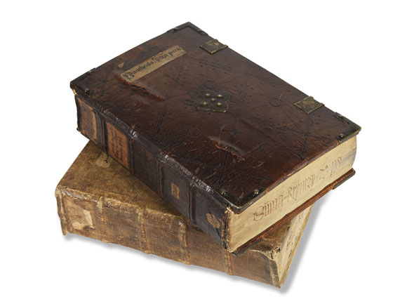  Rainerius de Pisis - 2 Bde. Pantheologia. 1473. - Einband