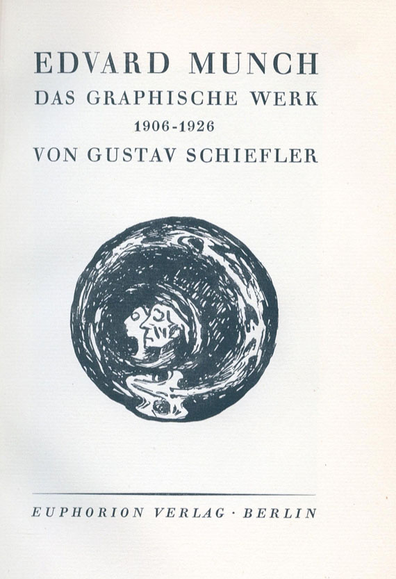 Edvard Munch - Das graphische Werk, 1928 - Dabei Kataloge der Galerie Commeter.