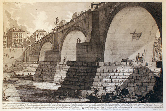 Giovanni Battista Piranesi - 1 Bl. Veduta del Ponte d