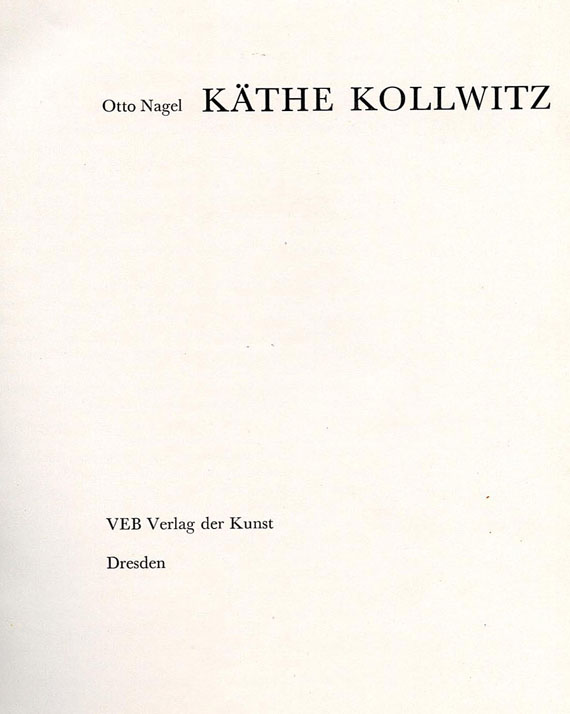 Käthe Kollwitz - Konvolut Käthe Kollwitz. 19 Bde 1927-67.