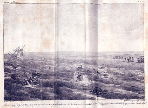 Charles Cochelet - Naufrage du Brick Francais La Sophie, 1821.