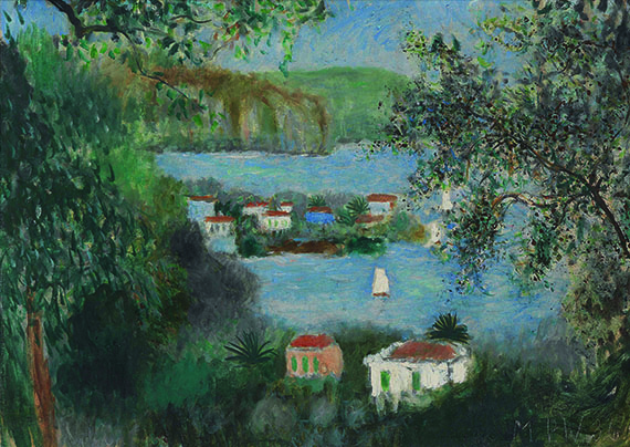 Max Peiffer Watenphul - Bucht von Amalfi (Rückseite: Landschaft bei Gaëta)