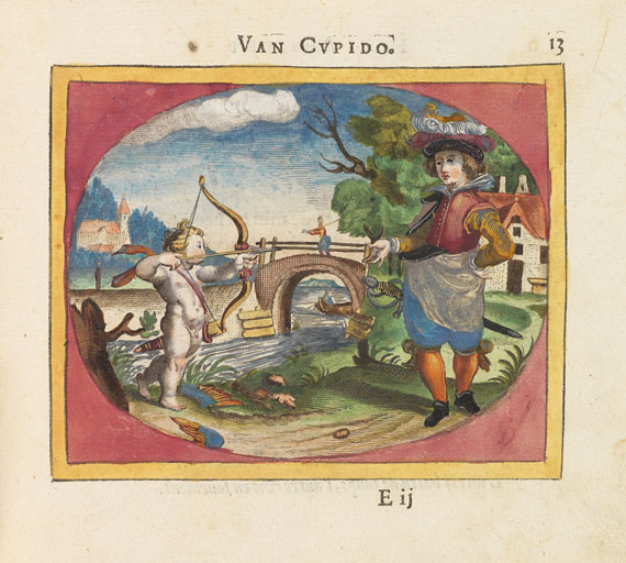 Emblemata - Theocritus à Ganda, Het ambacht van Cupido. 1615.