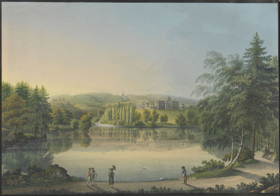 Hessen - 1 Bl. Bleuler, J. H., d. J., Schloss Wilhelmshöhe bey Cassel. Um 1825.