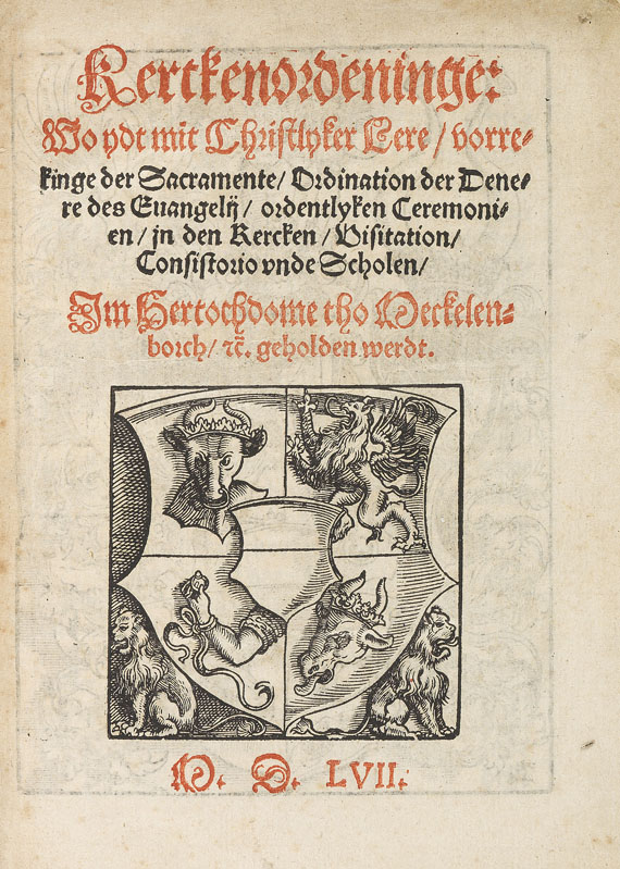 Kerckenordeninge - Kerckenordeninge. 1557.