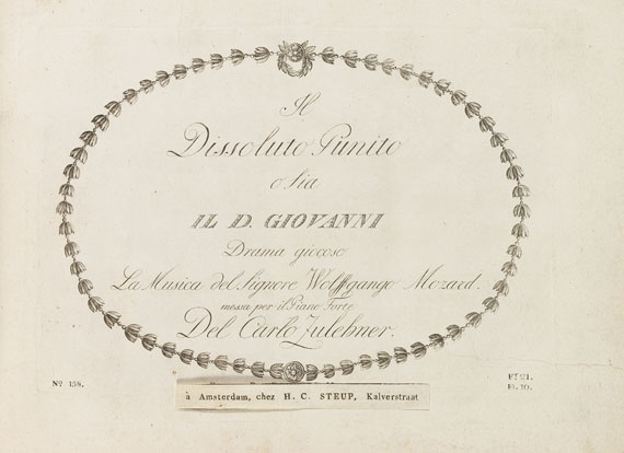 Musik - Mozart, W. A., Il dissoluto punito o sia il D. Giovanni. Drama giocoso - 1 addition (Zauberflöte)
