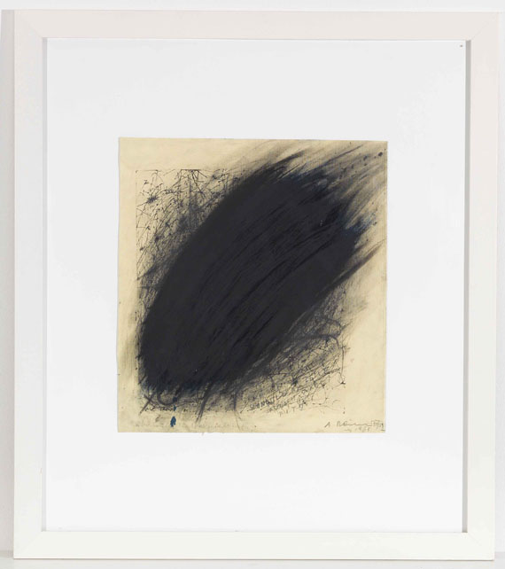 Arnulf Rainer - Ohne Titel (Überzeichnung einer Zentralgestaltung) - Rahmenbild