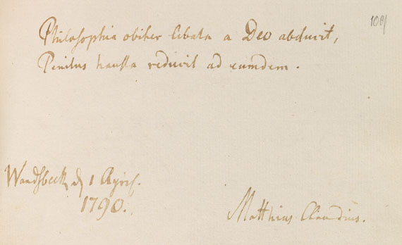  Album amicorum - Stammbuch G. W. Prahmer. 1789-93 - Weitere Abbildung
