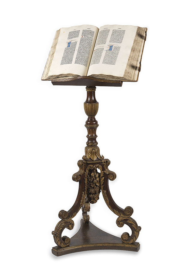  Biblia latina - Sensenschmidt-Bibel, mit Barock-Buchständer. - Weitere Abbildung