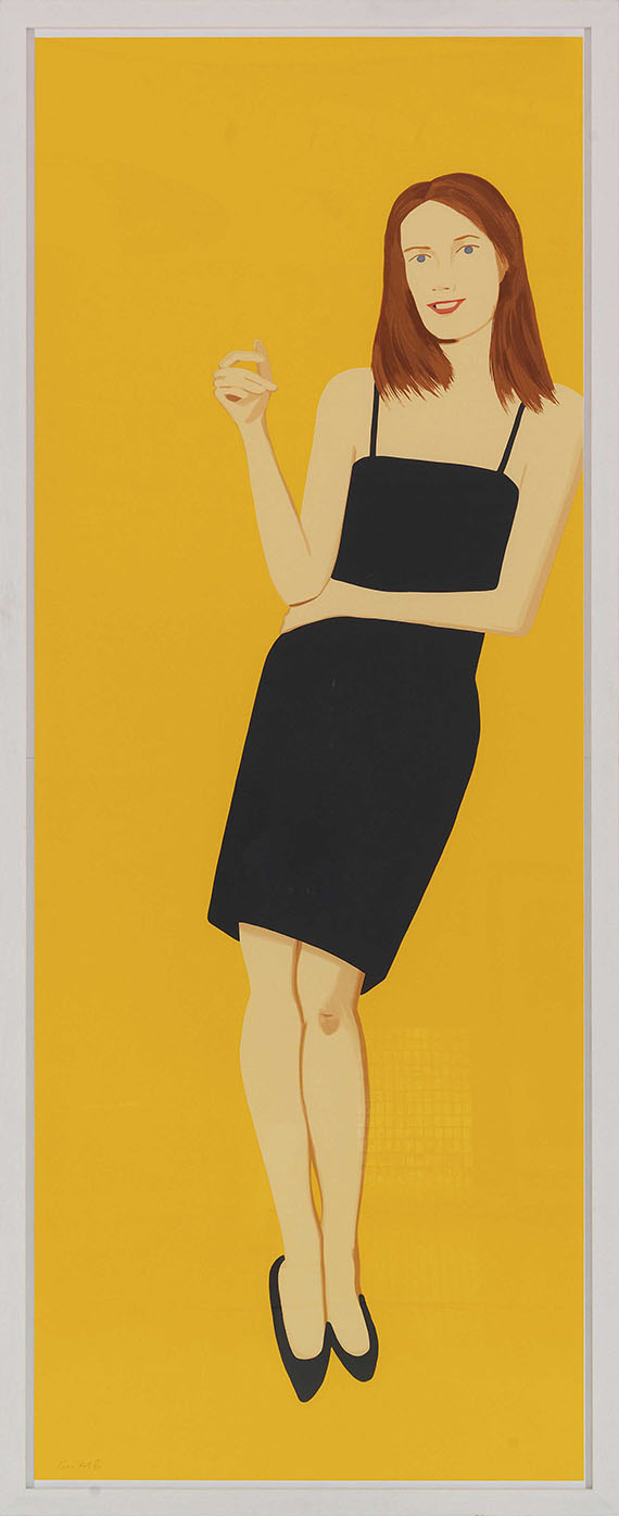 Alex Katz - Black Dress 4 (Sharon) - Rahmenbild