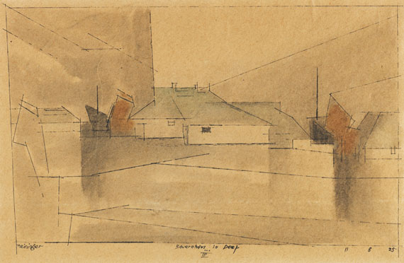 Lyonel Feininger - Bauernhaus in Deep III