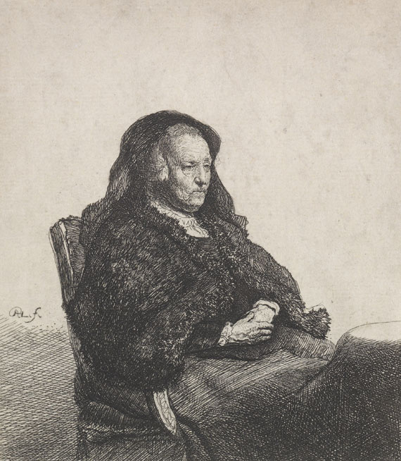 Rembrandt van Rijn - Rembrandts Mutter mit schwarzem Schleier