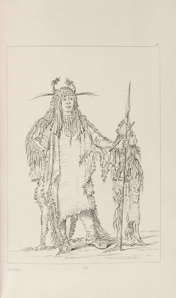 George Catlin - North American Indians. 2 Bände + 1 Beigabe