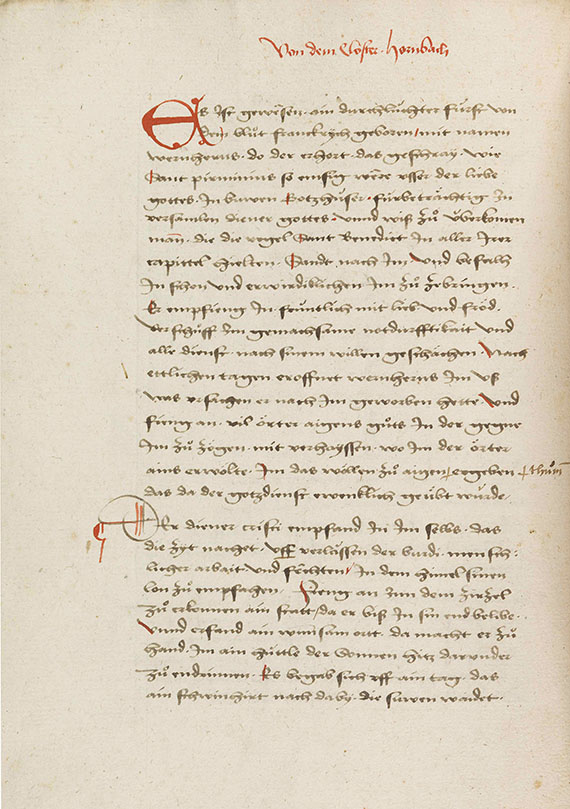 Manuskripte - Chronik von Reichenau. Handschrift 16. Jahrhundert, um 1520