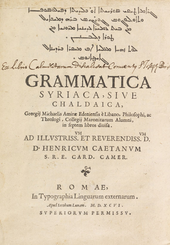Gregorius Michaelis Amira - Grammatica Syriaca