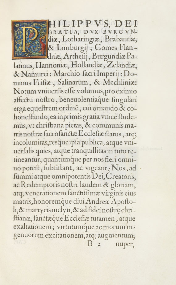 Orden vom Goldenen Vlies - Constitutiones Ordinis Velleris Aurei, ca. 1559.