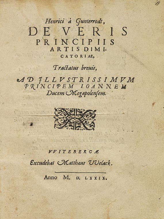 Henricus Gunterrodt - De veris principiis artis domicatoriae - 3 weitere Werke zur Fechtkunst
