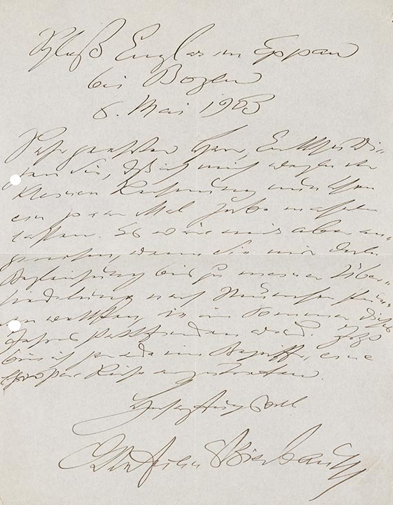 Otto Julius Bierbaum - Fr. von Bayros, Das schöne Mädchen von Pao. - Dabei: Eigh. Brief m. U. von O. J. Bierbaum (1903) - Weitere Abbildung