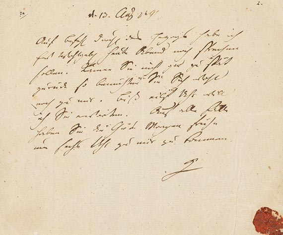 Johann Wolfgang von Goethe - Eigh. Brief an C. G. Voigt. 1/2 S.