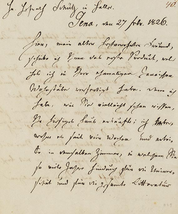 Heinrich Carl A. Eichstädt - A 2: Brief an Schütz in Halle