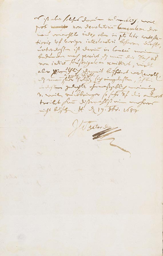 J. W. Textor - A 12: Brief an Geheimrat von Schmettau, 2 S.